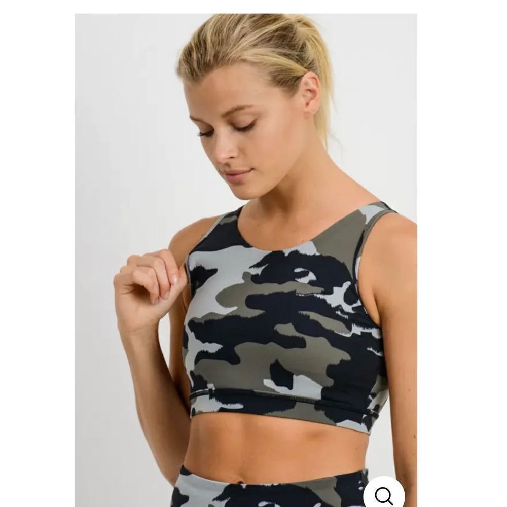Mono b. Jungle Camo Triple Strap Spirts Bra sz 3XL NWT